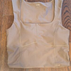 Abercrombie Your Personal Best Women's Tan Top Workout Large Fitness Athelisure